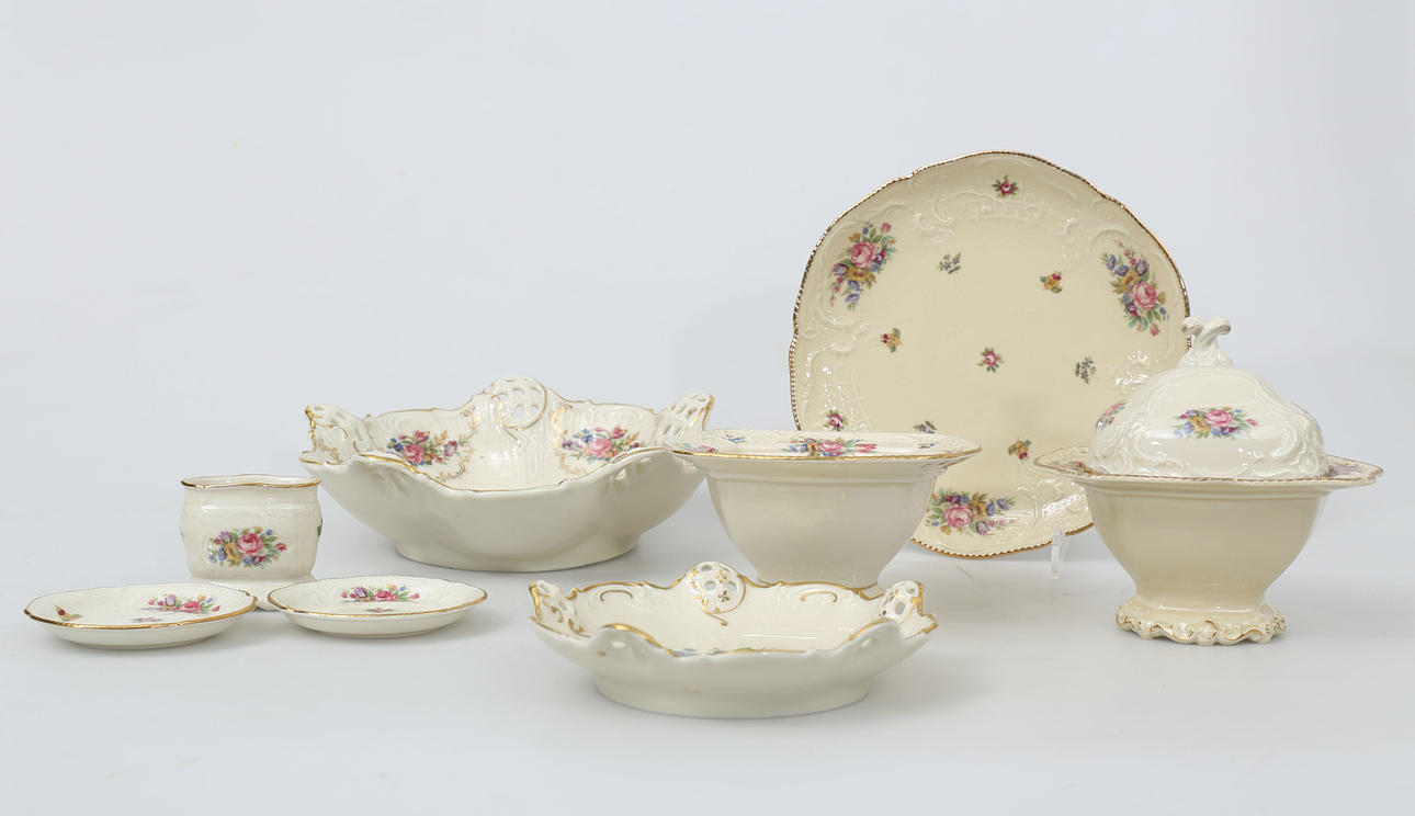 SERVISDELAR, porslin, "Sanssouci", 8 stycken, Rosenthal.