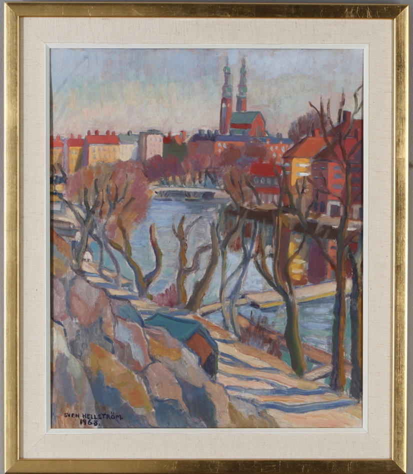 SVEN HELLSTRÖM. "Tidig vår, Söder", olja på duk, signerad och daterad 1968.