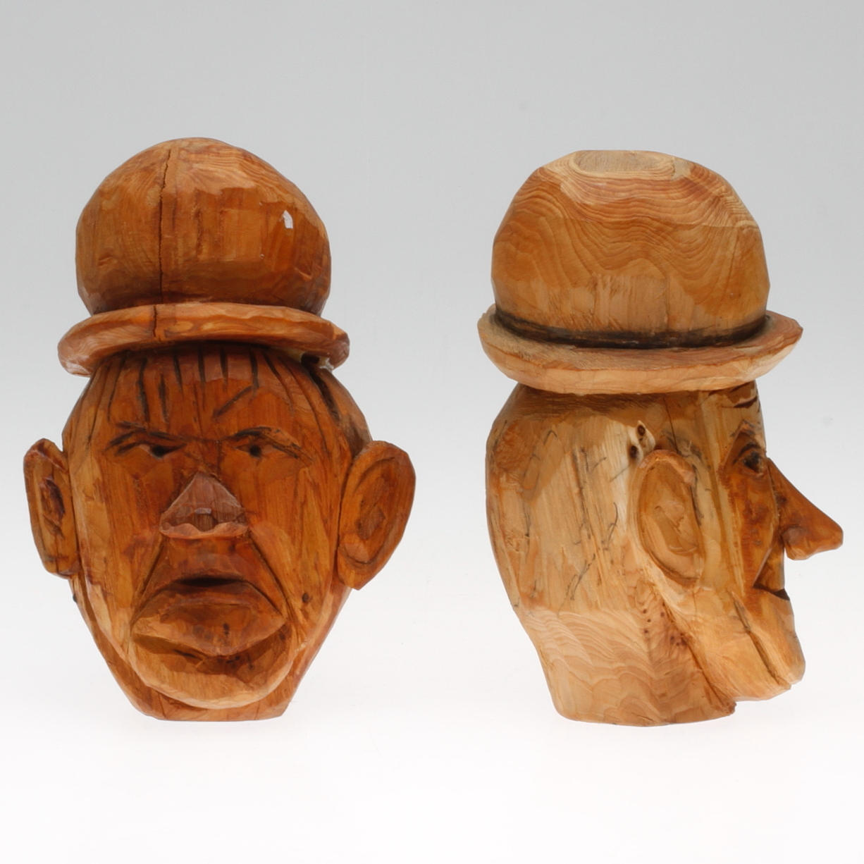 BIRGER SVANTESSON, LJUNGSBRO. Skulpturer, 2 st, Helan och Halvan, signerade och daterade 82.