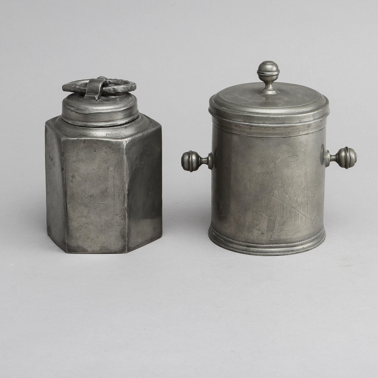 TENNBURKAR, 2 st, 1700-tal samt 1900-tal.