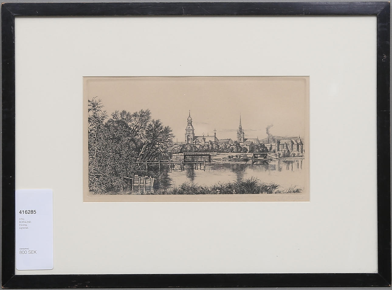 STIG BORGLIND. Etsning, signerad.