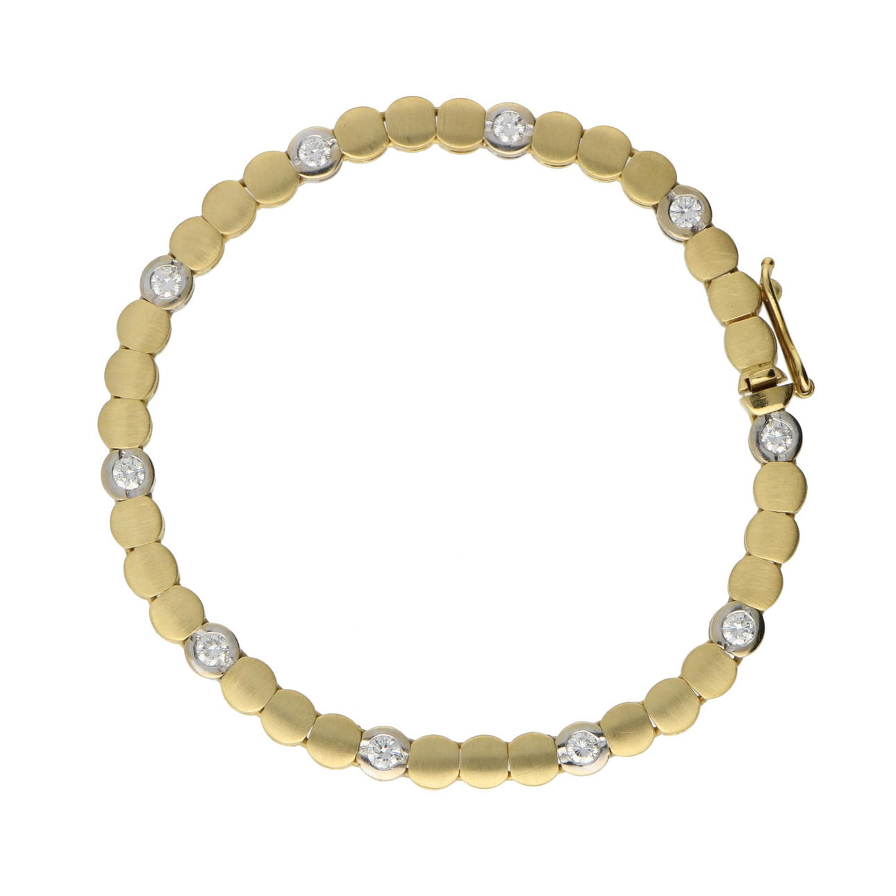 750 gult och vitt guld ARMBAND.