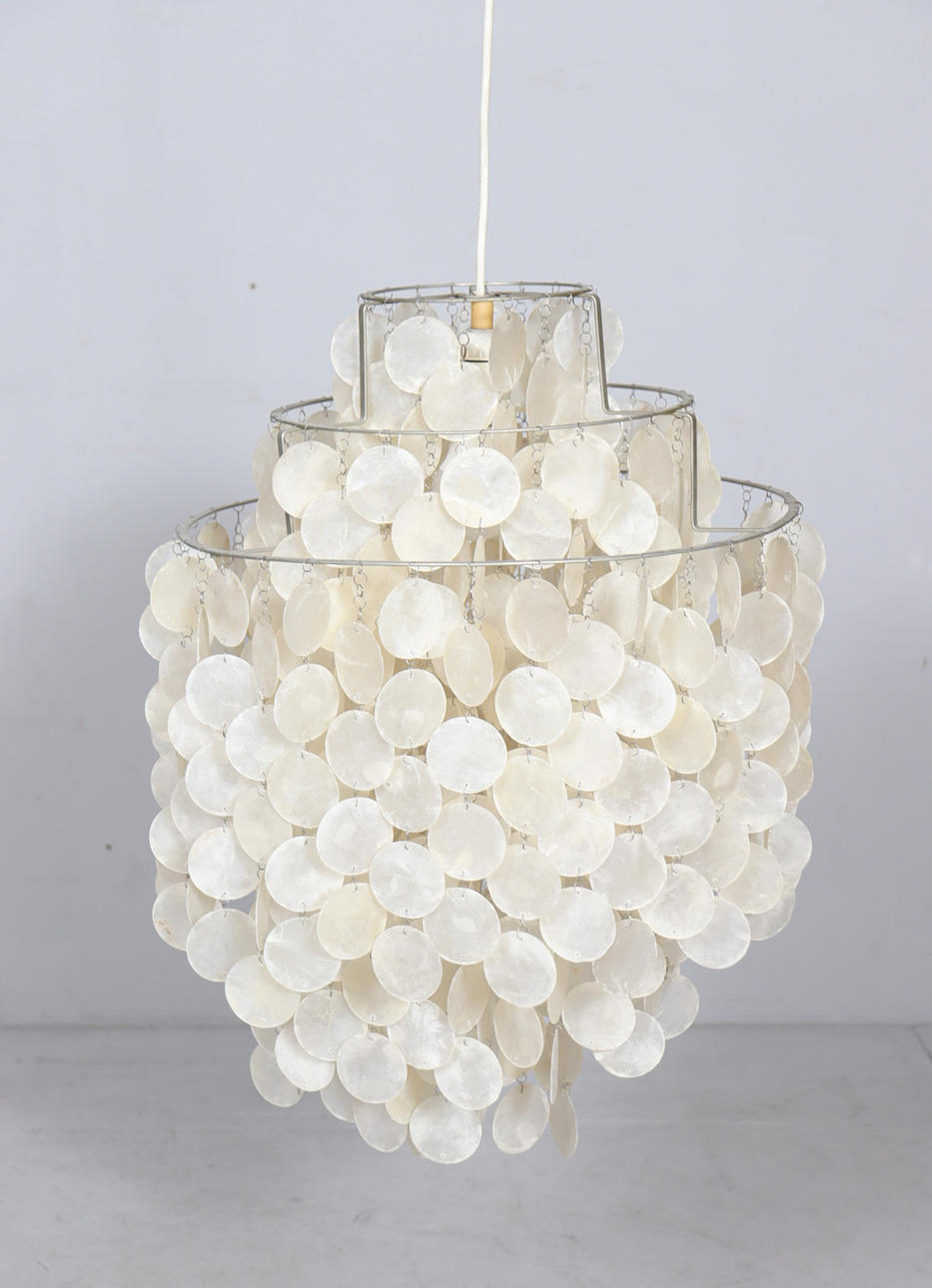 VERNER PANTON. pendant lamp/ceiling lamp, shell, model: 'Fun', 1960s.