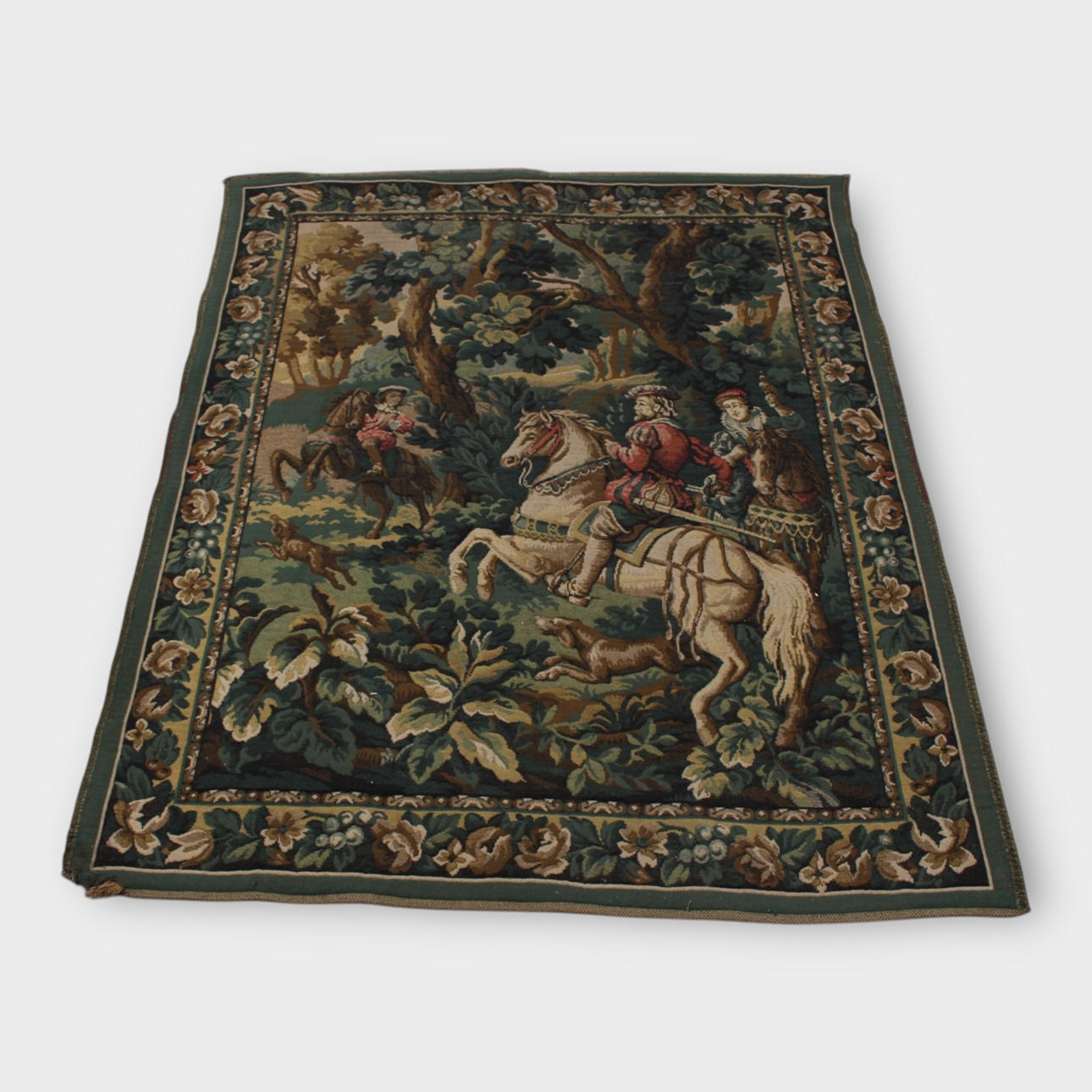 Ein Wandteppich, englisches Jagdmotiv, Wandteppich.