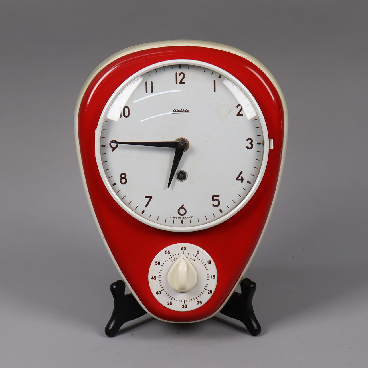 Wehrle, Tyskland, vægur med timer, emaljeret ark.