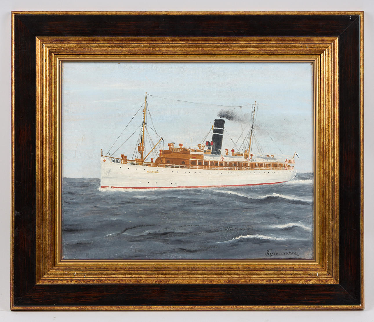 SHIP PORTRAIT, signed Tapio Soukka, oil on canvas.