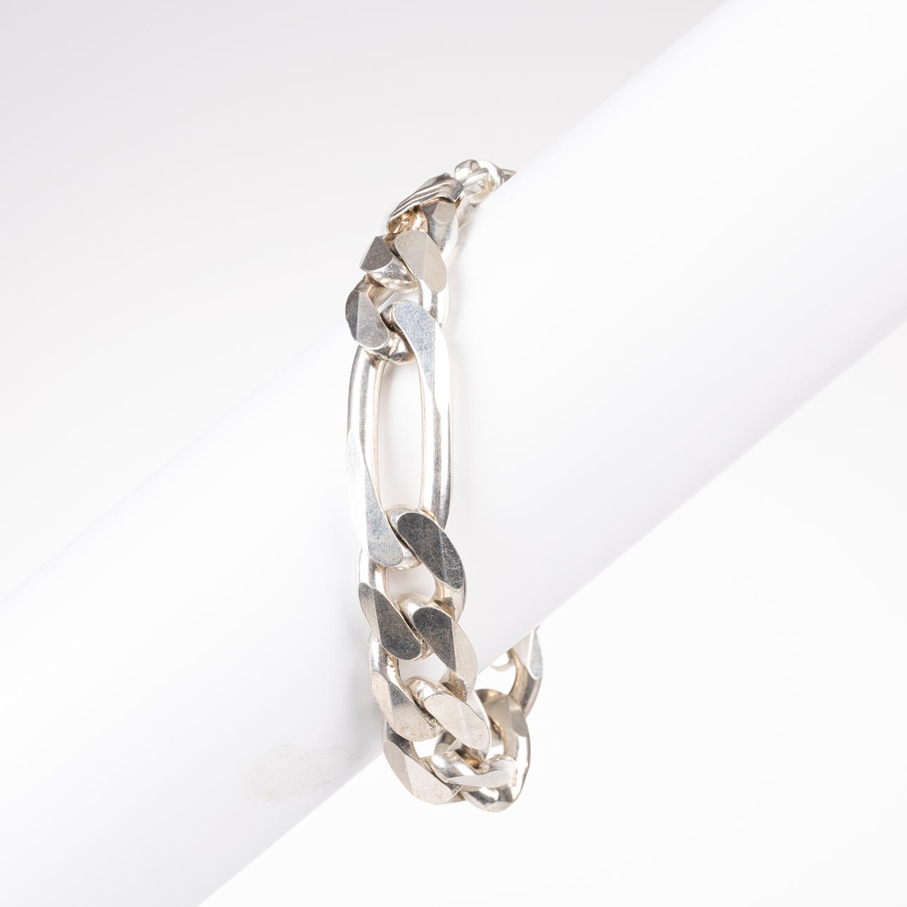 PULSERA, plata de ley, pulsera Figaro.