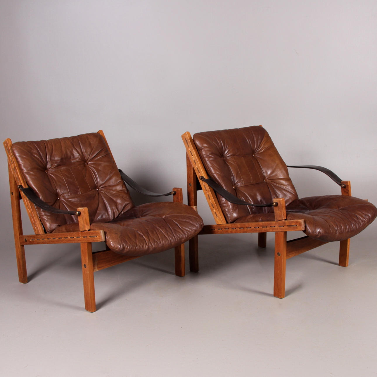 FÅTÖLJER, ett par, "Hunter", Torbjörn Afdal för Bruksbo, Norge, 1960/70-tal.