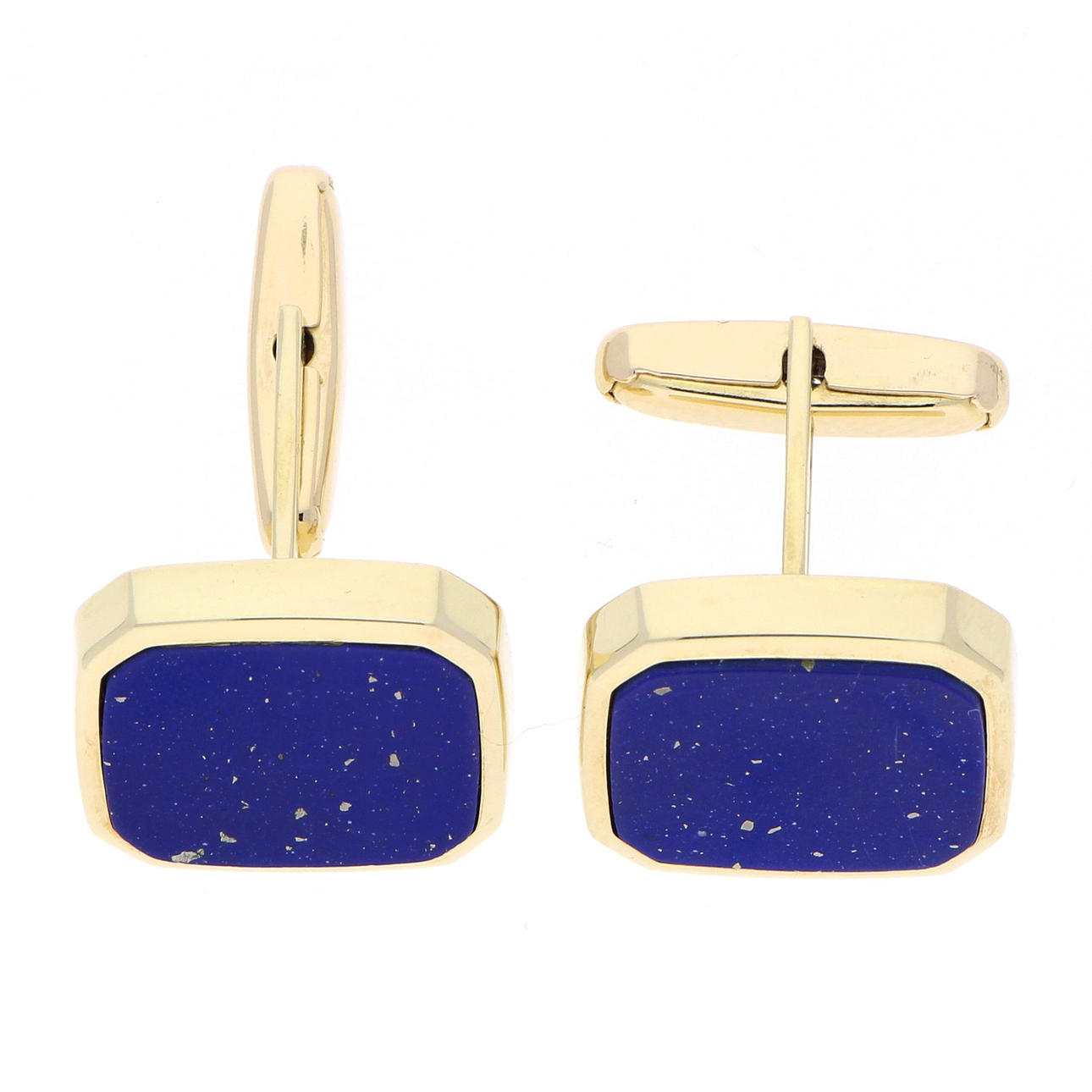 PAR 333 gult guld manschettknappar med lapi lazuli.