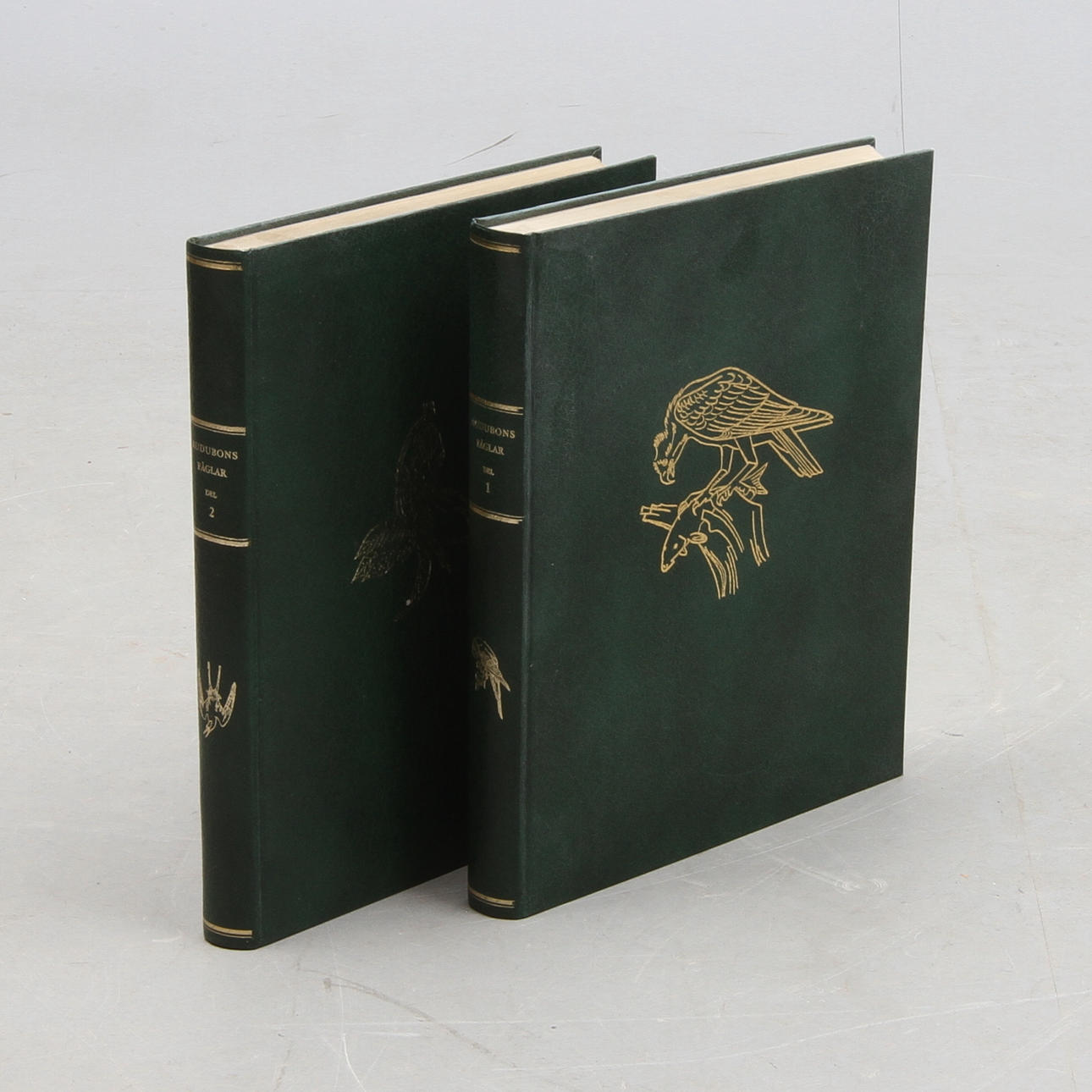 BÖCKER, 2 band, "Audubons fågelmålningar i original", del 1-2, 1975.