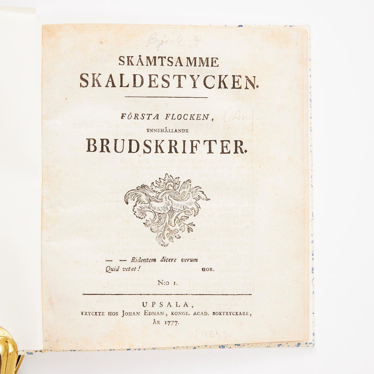 JOKEY SHELL PIECES, ERSTE HERDE, 1777.