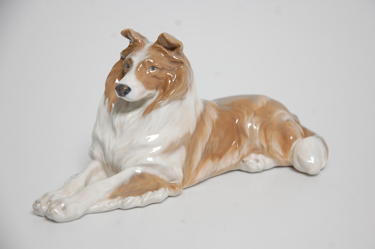 FIGURIN, porslin Collie, Royal Copenhagen.