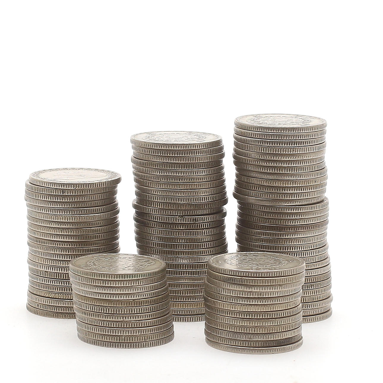 MYNT, 100 st, silver, 1-kronor, 1942 - 1950, vikt 695 gram.