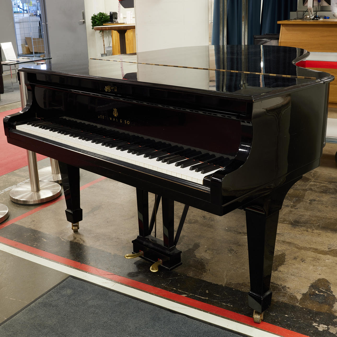 STEINWAY & SONS flygel, Hamburg, ca 1964.