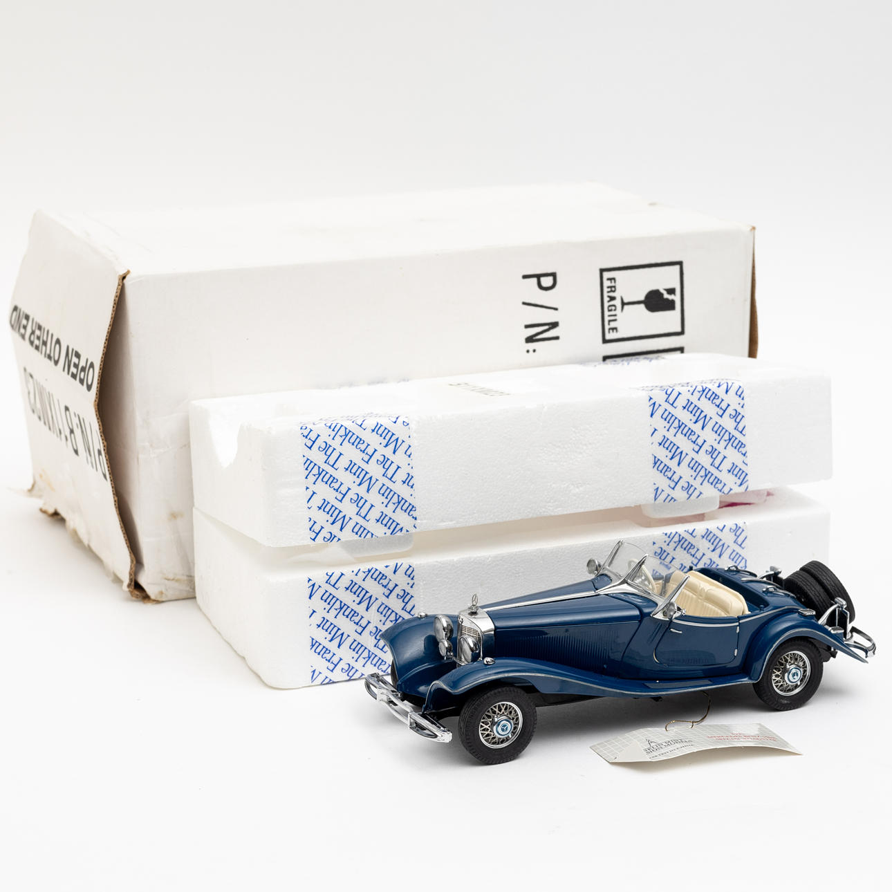 FRANKLIN MINT MERCEDES 500k special roadster, metal and plastic 