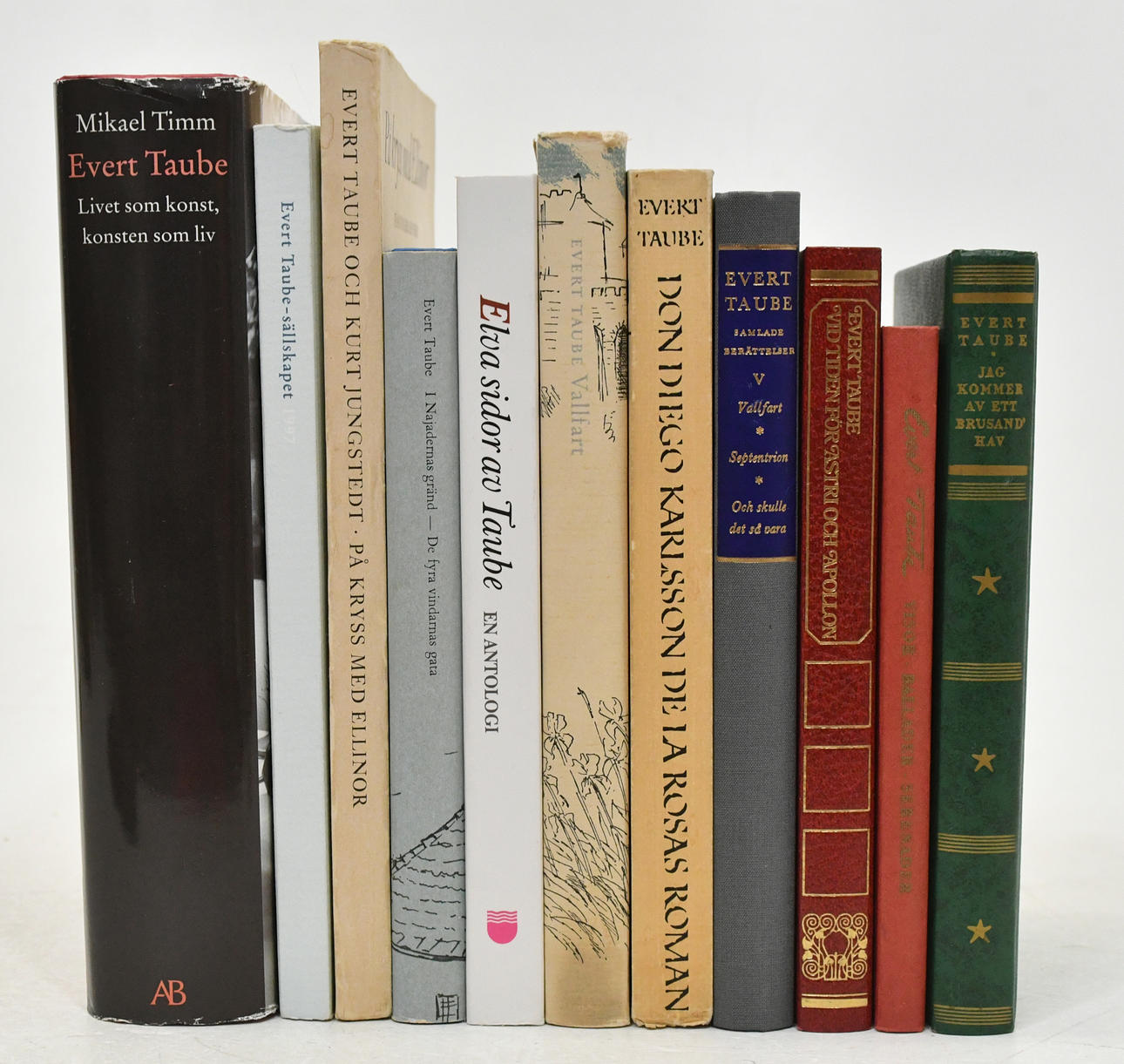 Bøger om Evert Taube. 11 bind.