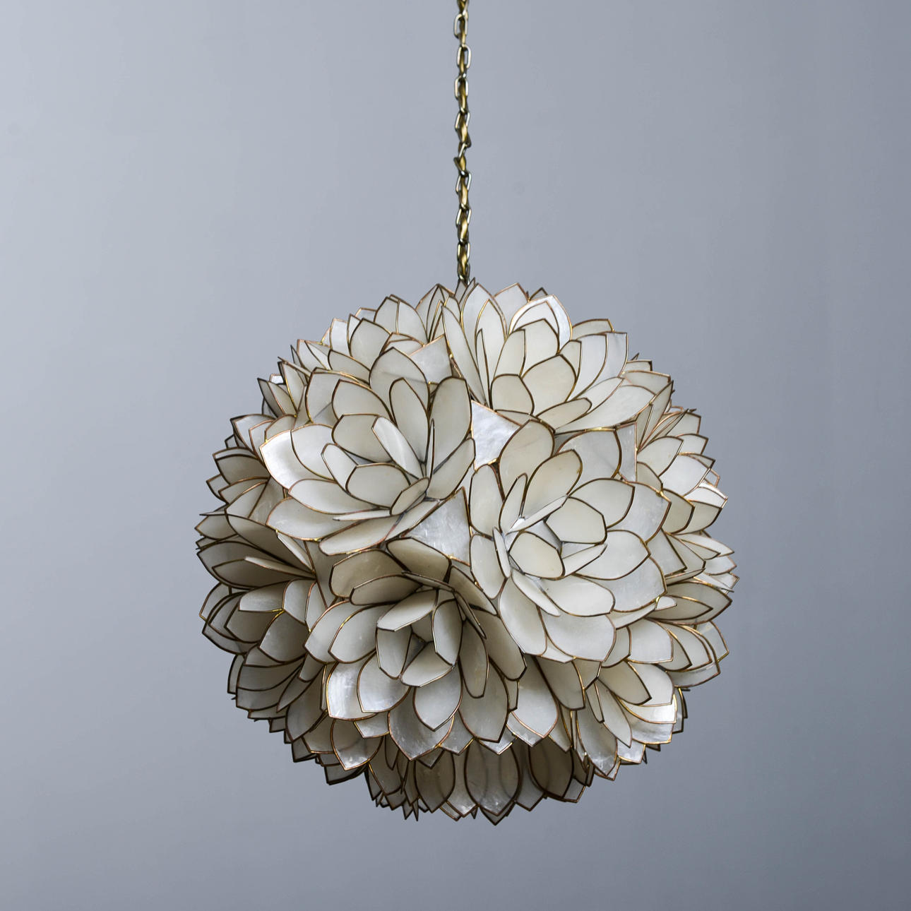 A SEASHELL CEILING LAMP, 1960/70's.