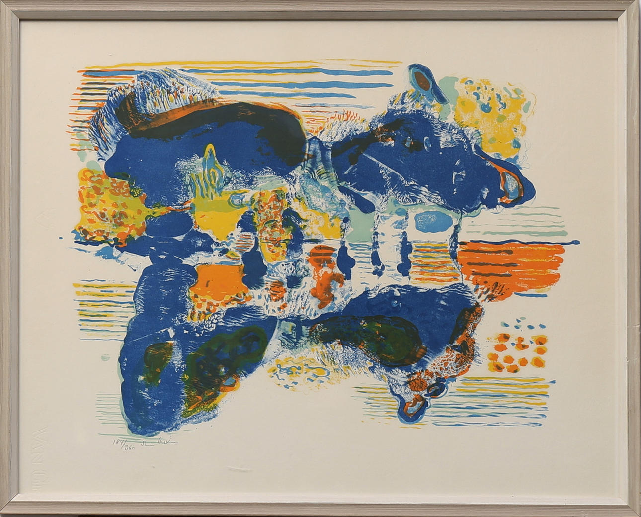 SVEN X:ET ERIXSON. Komposition, färglitografi, signerad och numrerad 184/360.