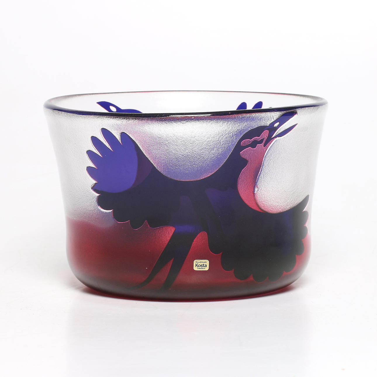 PAUL HOFF. Skål, konstglas, Kosta Boda, 1900-tal.