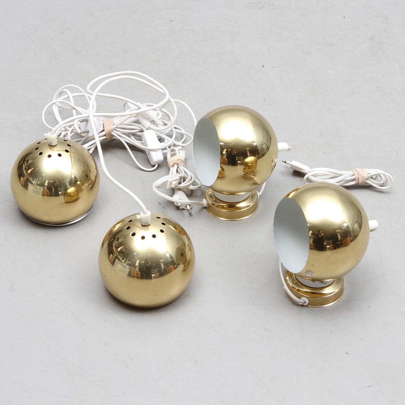 LAMPOR 4 st, delvis Magnetlampan Trivsel Belysning Ab. 1900-tal.