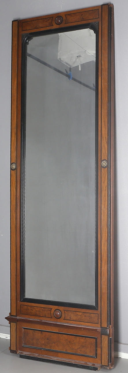 SPEGEL, stor, med träram, empire, 1800-tal.