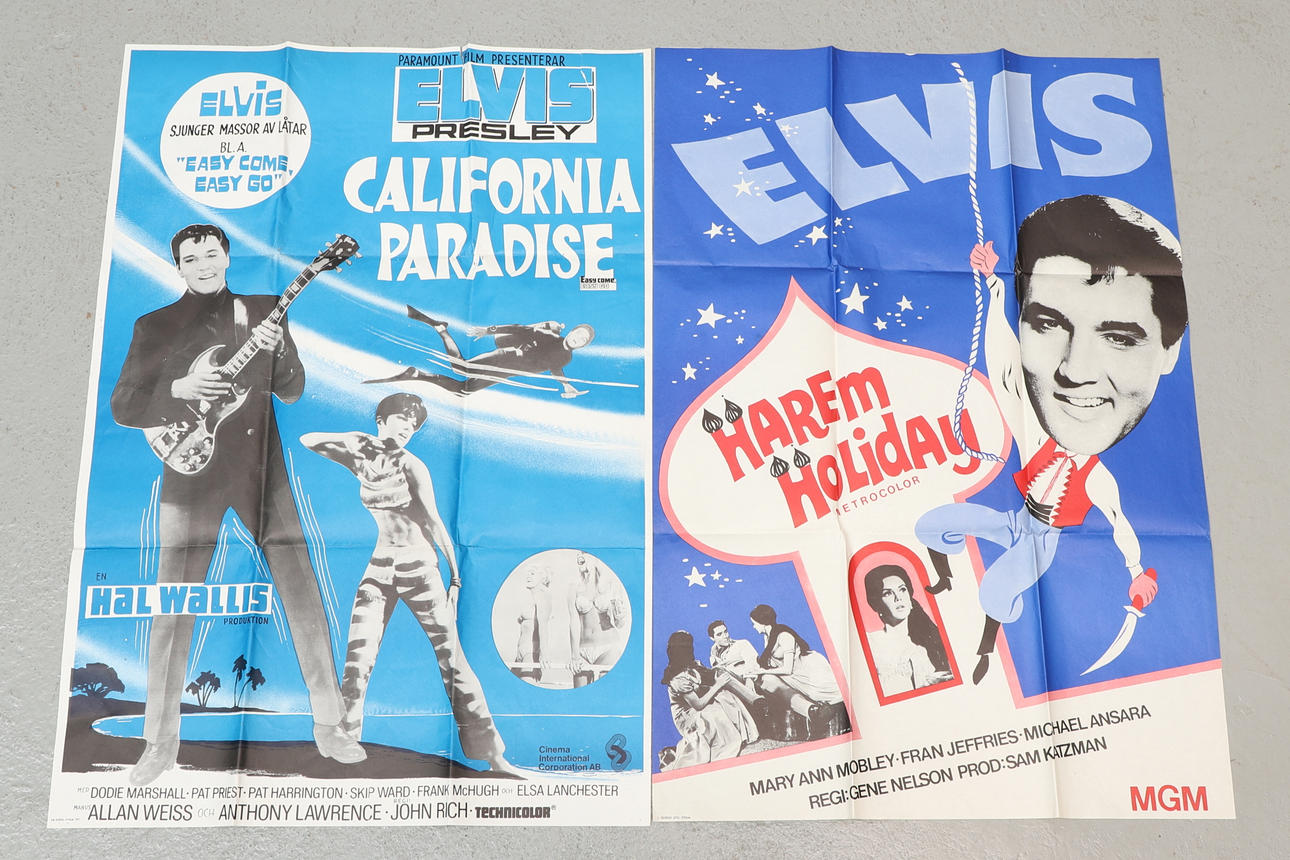 Two Elvis Presley posters, 1970s.