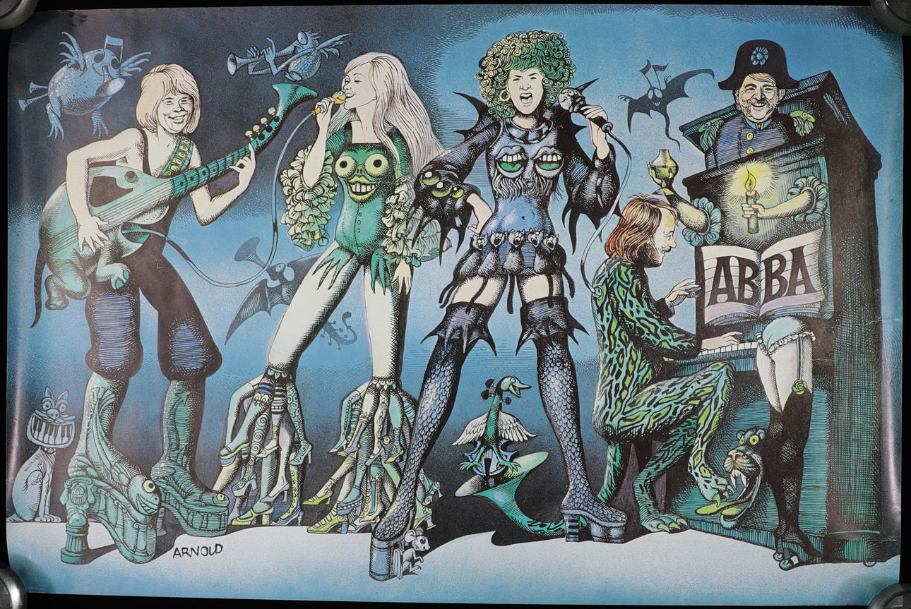 HANS ARNOLD. Affisch, ABBA, 1970-tal.