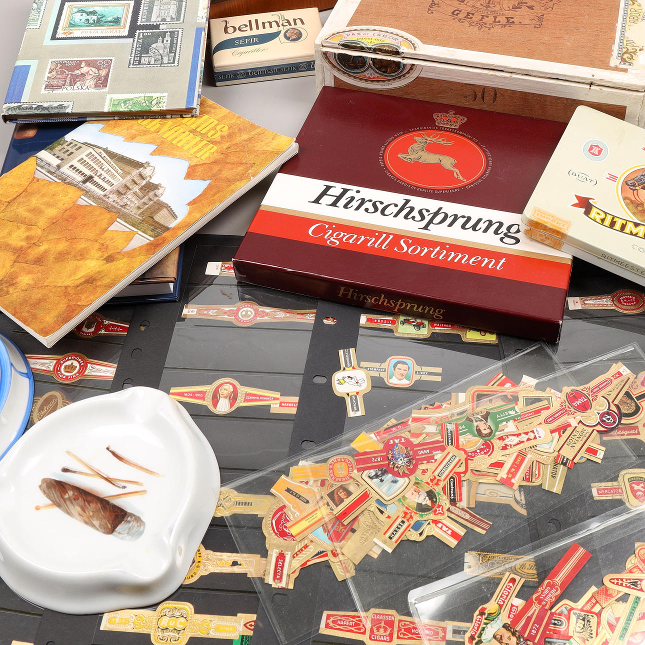 CIGAR LABELS AND CIGAR BOXES etc., collection, 20th century.