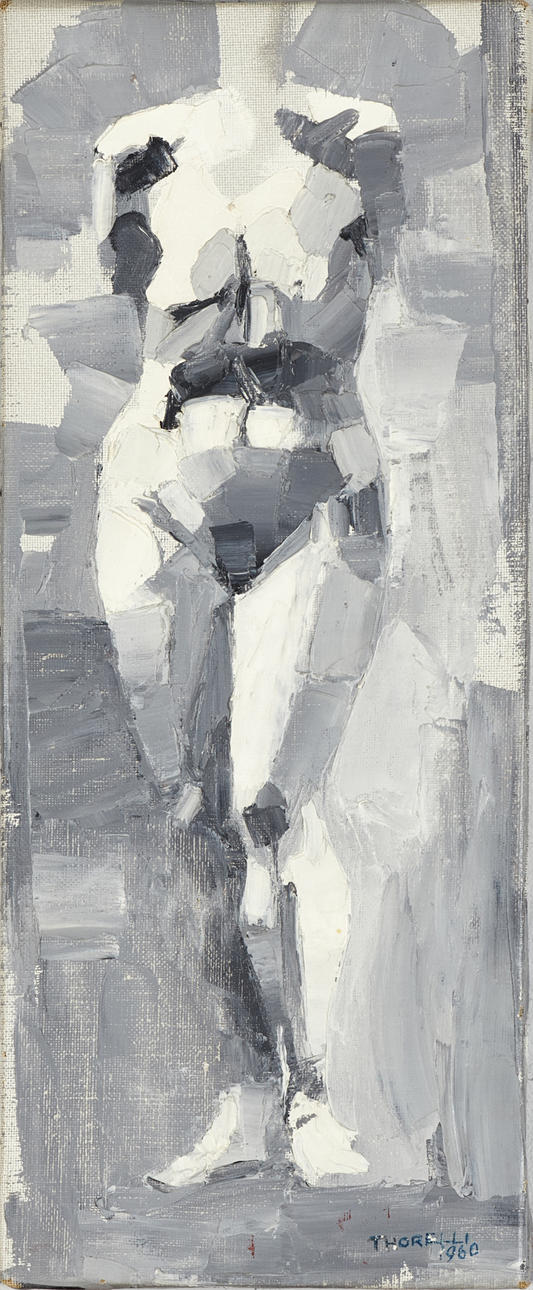 OKÄND KONSTNÄR. Model study, signed 'Thorelli 1960', oil on canvas.
