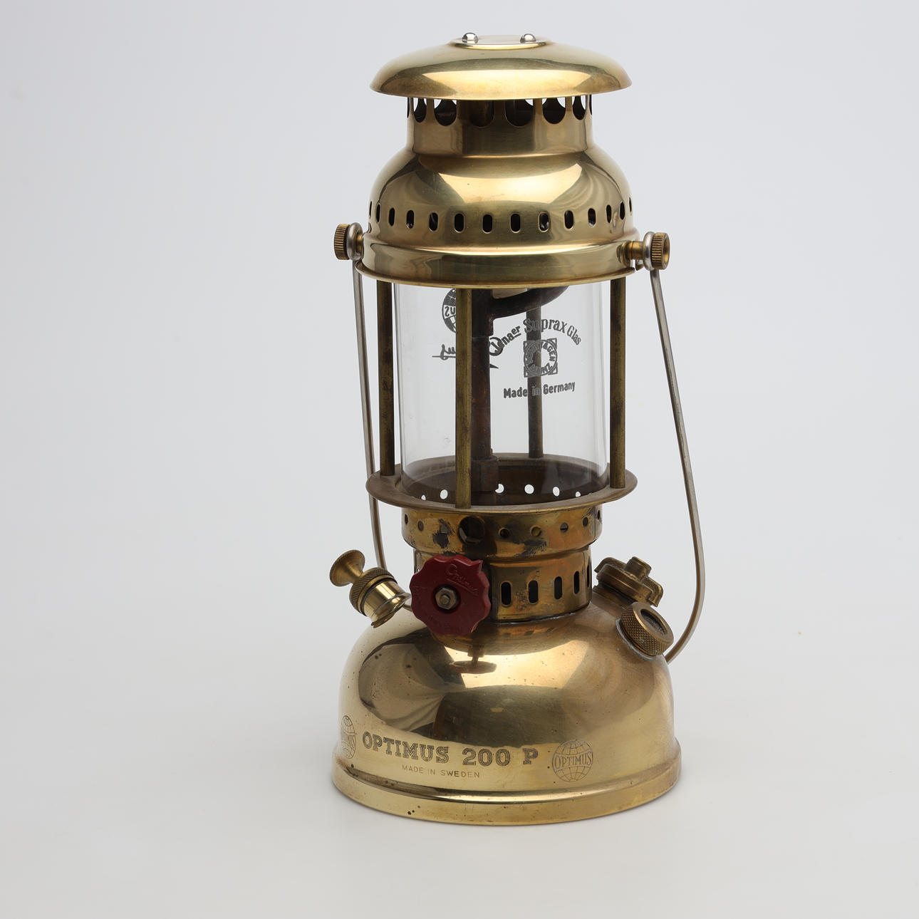 A 200 P brass storm lantern, Optimus.