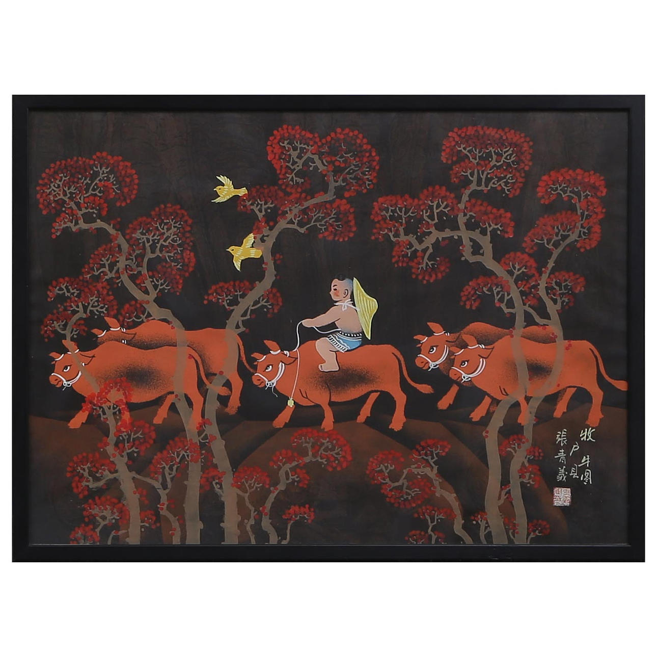 PIAO XIAOLING, CHINESISCHE BAUERNLITHOGRAPHIE.