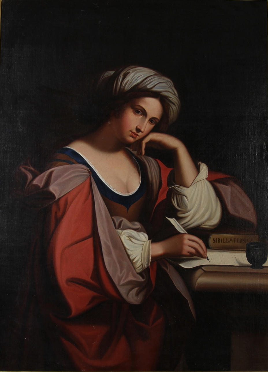 DOMENICO ZAMPIERI. EFTER. "Sibilla Persica", olja på duk, 1800 tal.