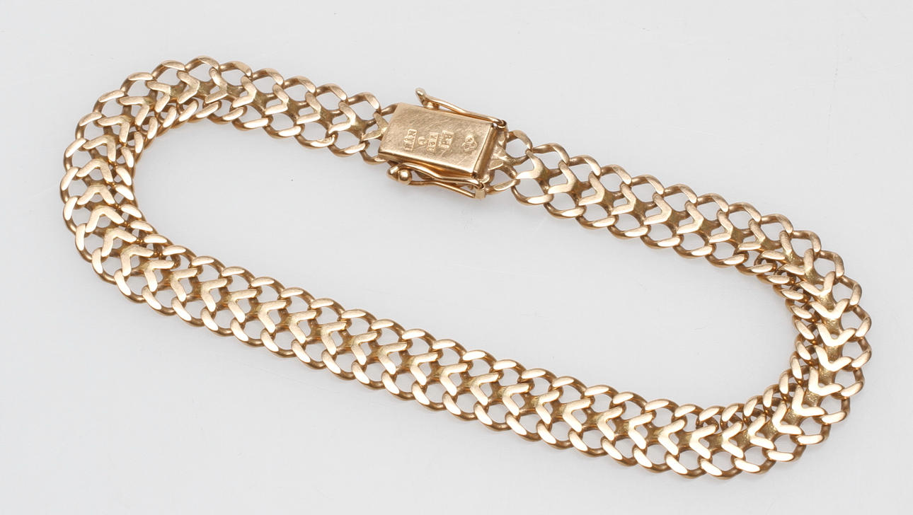 ARMBAND "RÄVSVANS", 18k guld, vikt ca 16,5 gr.