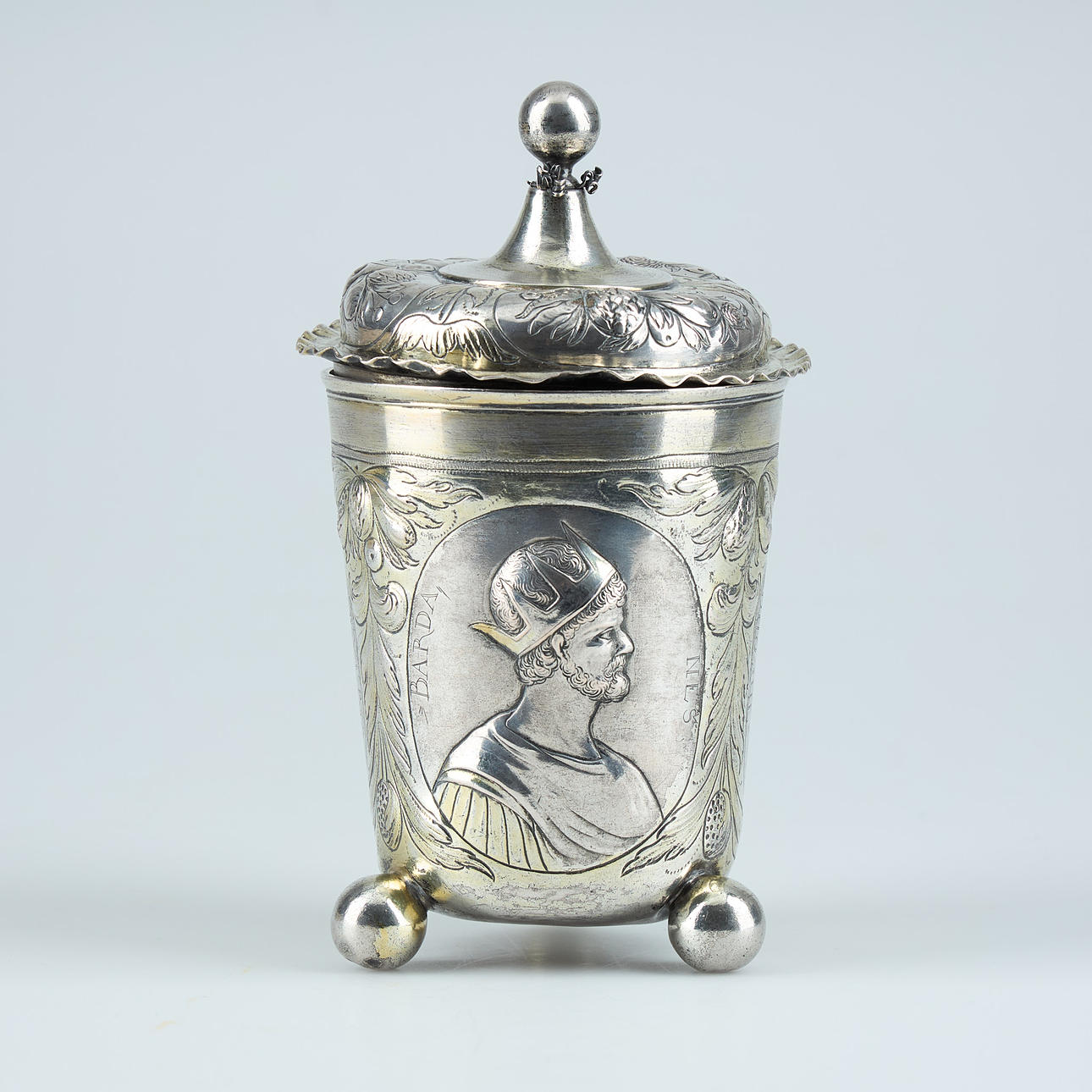 BEAKER WITH LID, silver, Hans Scholler, Leipzig, 1660.