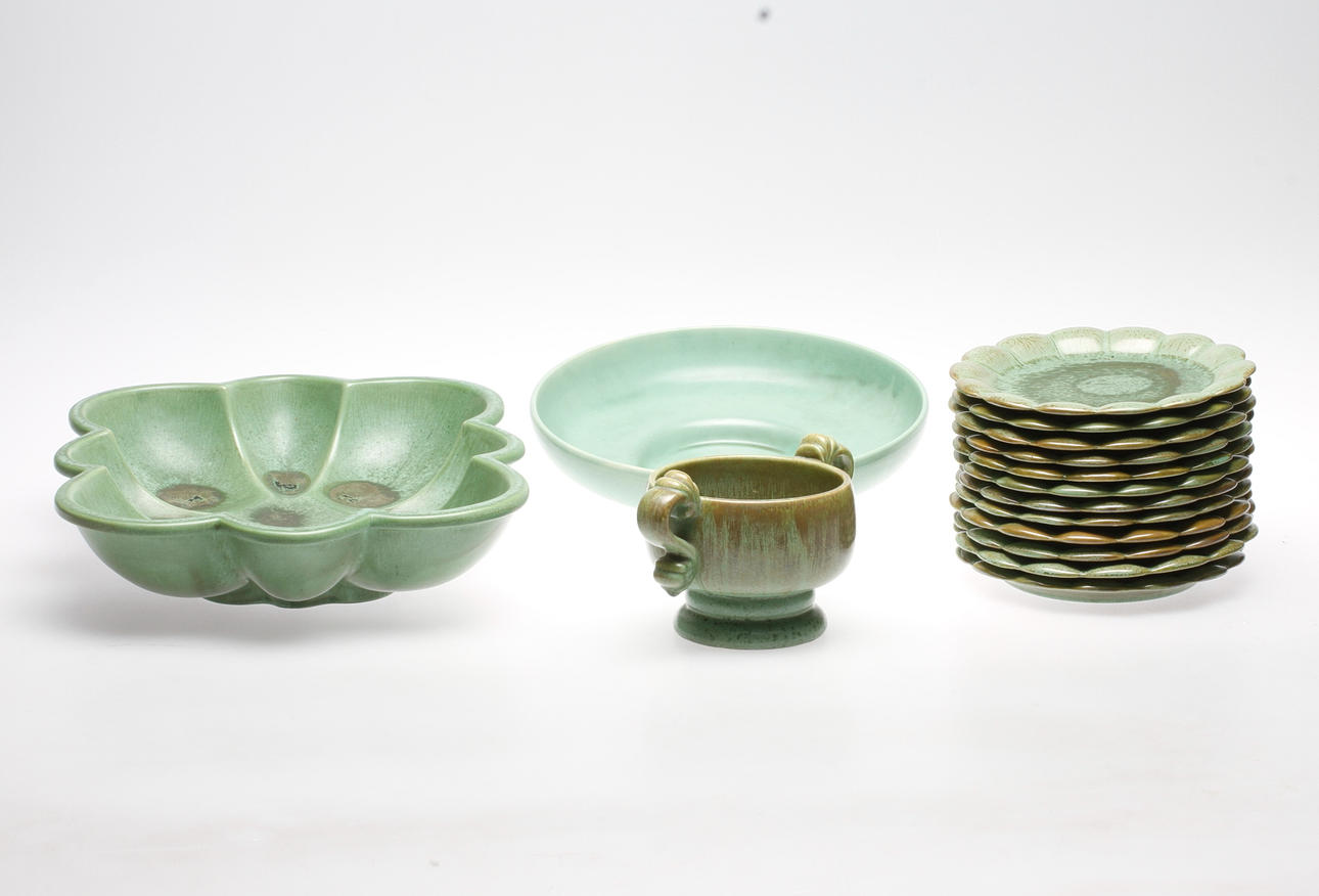 KERAMIK, 15 delar, Gefle, 1900-talets mitt.