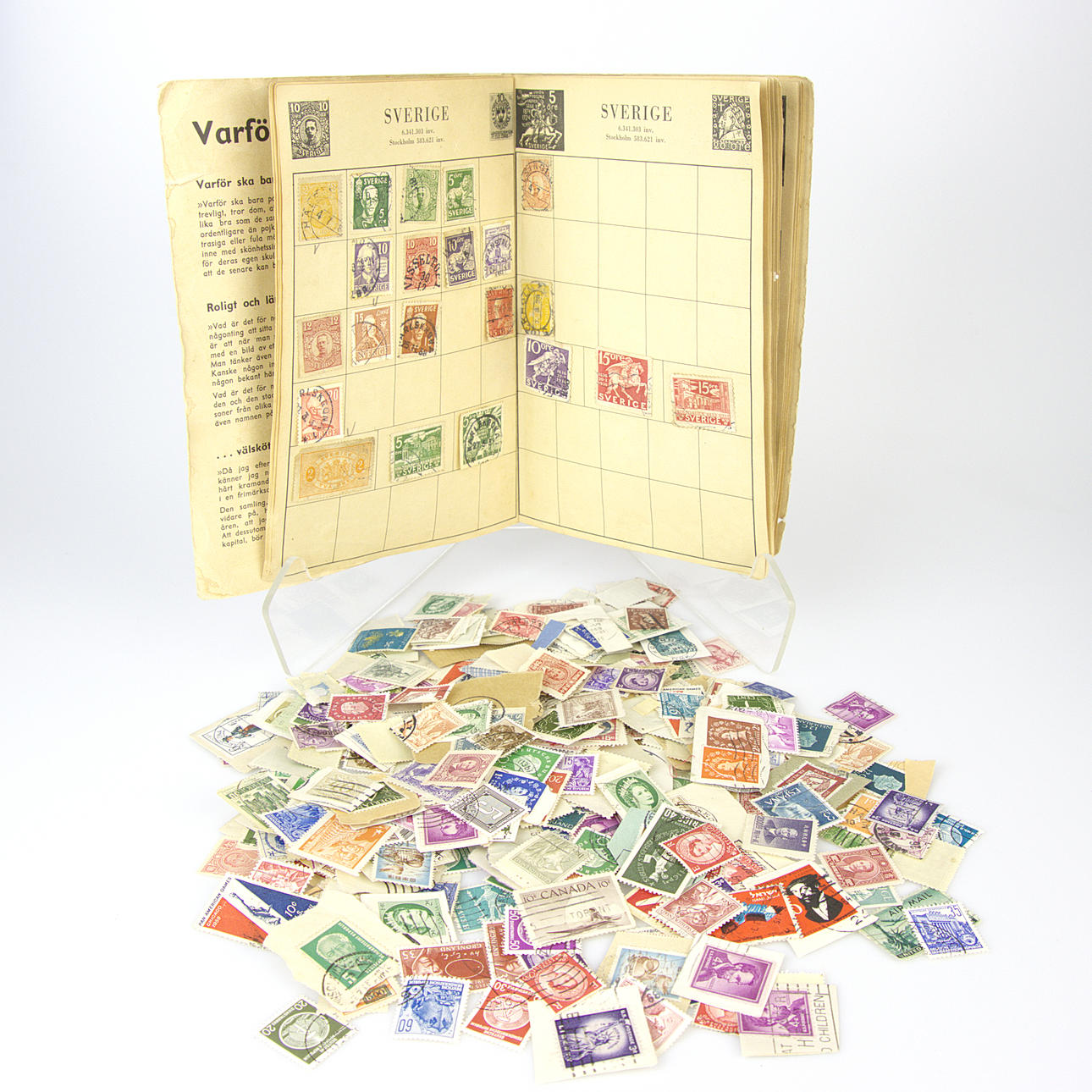 STAMP COLLECTION, unsorted, stamped, worldwide 20th century.