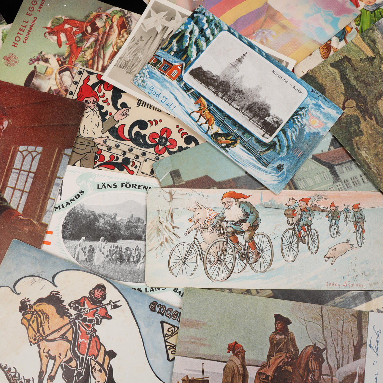 Postkarten, seltsame Modelle, 20. Jahrhundert.