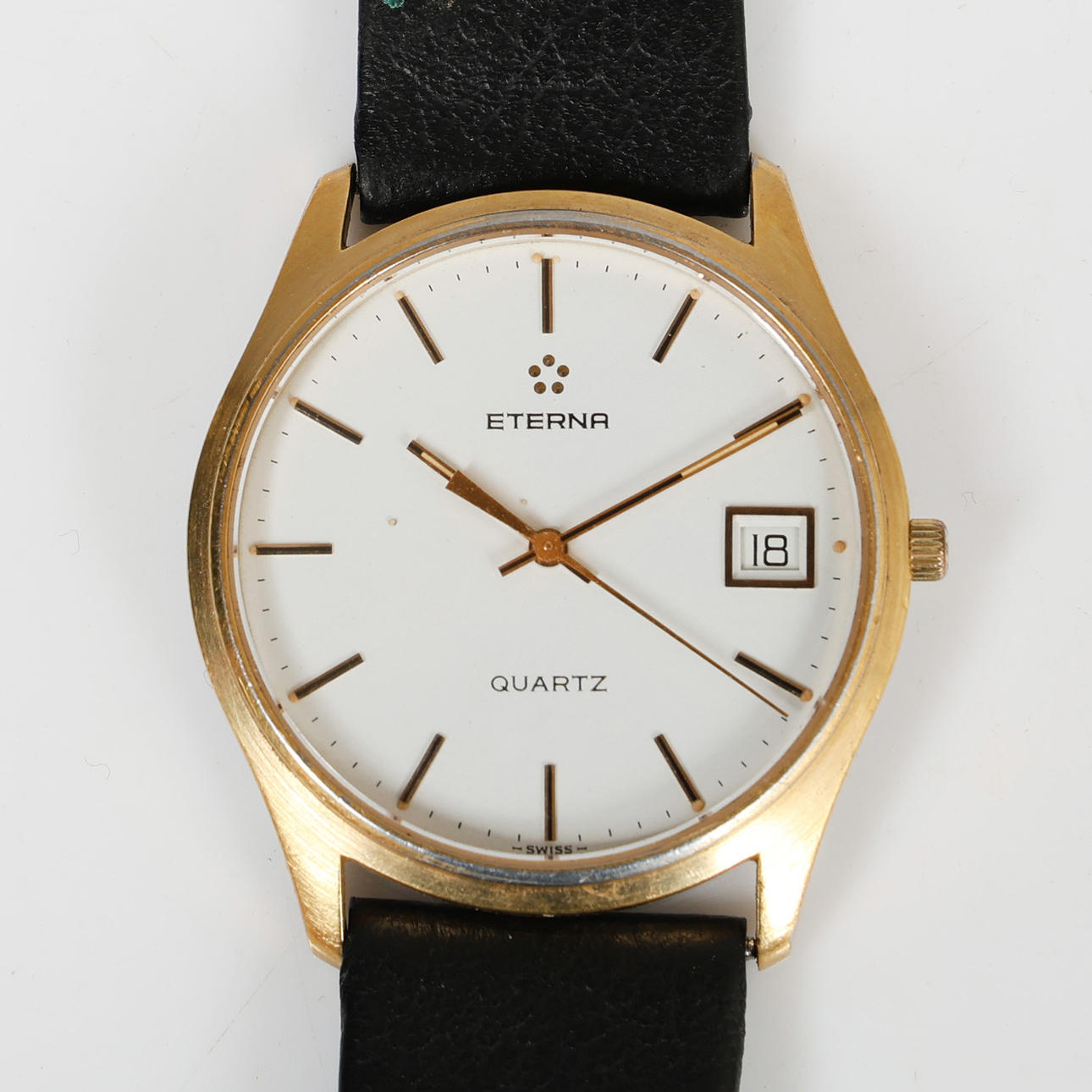 AN ETERNA GOLD PLATED GENTLEMANS WRISTWATCH.