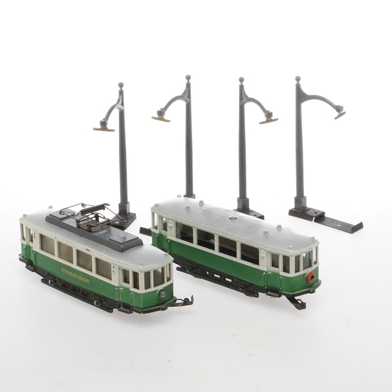 HAMO spårvagn 2 delar. Metall.