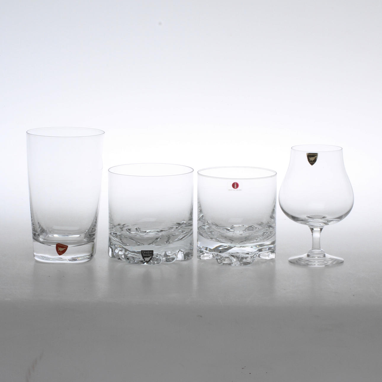 PARTI GLAS, ca 20 delar, Orrefors och Iittala, 1900-tal.