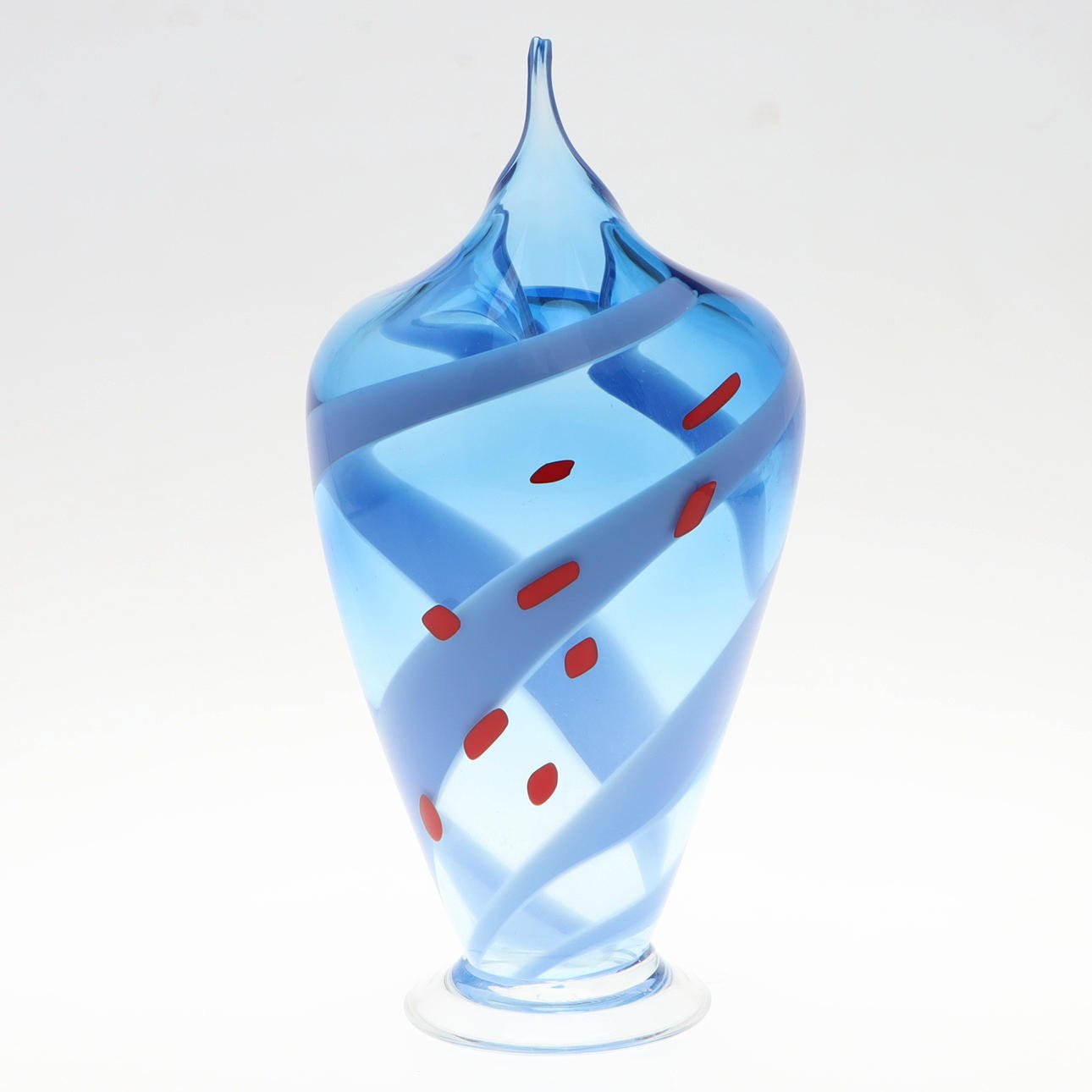 RICHARD RACKHAM. A glass vase, signed, Eldoluft glasstudio, Borås, 1997.