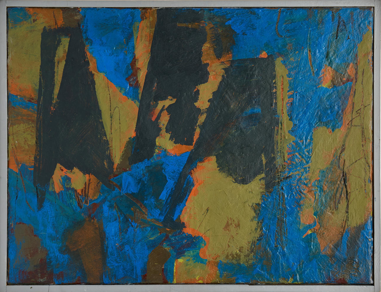 LEIF MATTSSON (born 1954): Composition, signed and dated verso -92, oil on canvas.