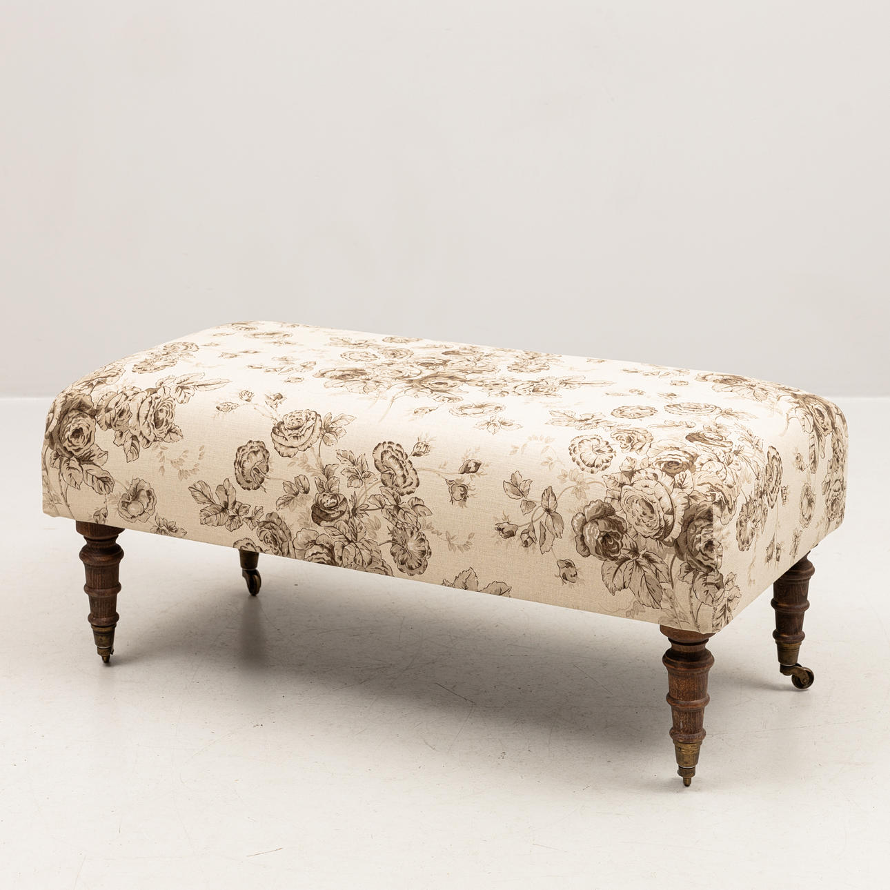 A stool, wood and fabric, Howard model, contemporary.