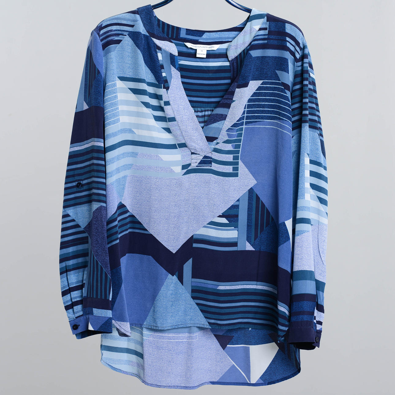 DIANE VON FURSTENBERG, Bluse, Seide, Größe 14.