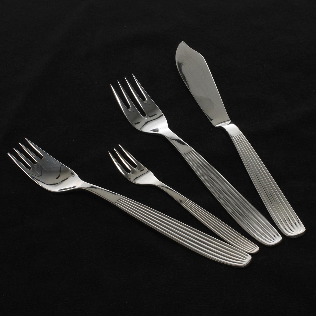 BESTICK, 36 delar, rostfritt stål, "Scandia / Ideal ", Kaj Franck, Hackman.