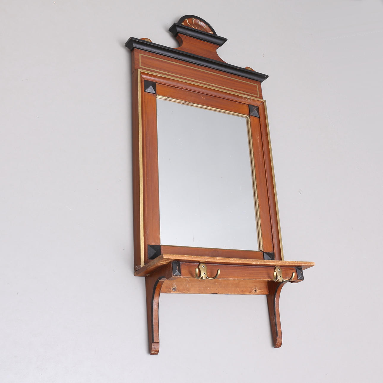 Mirror with console shelf, Karljohan style, 1800/20th century.