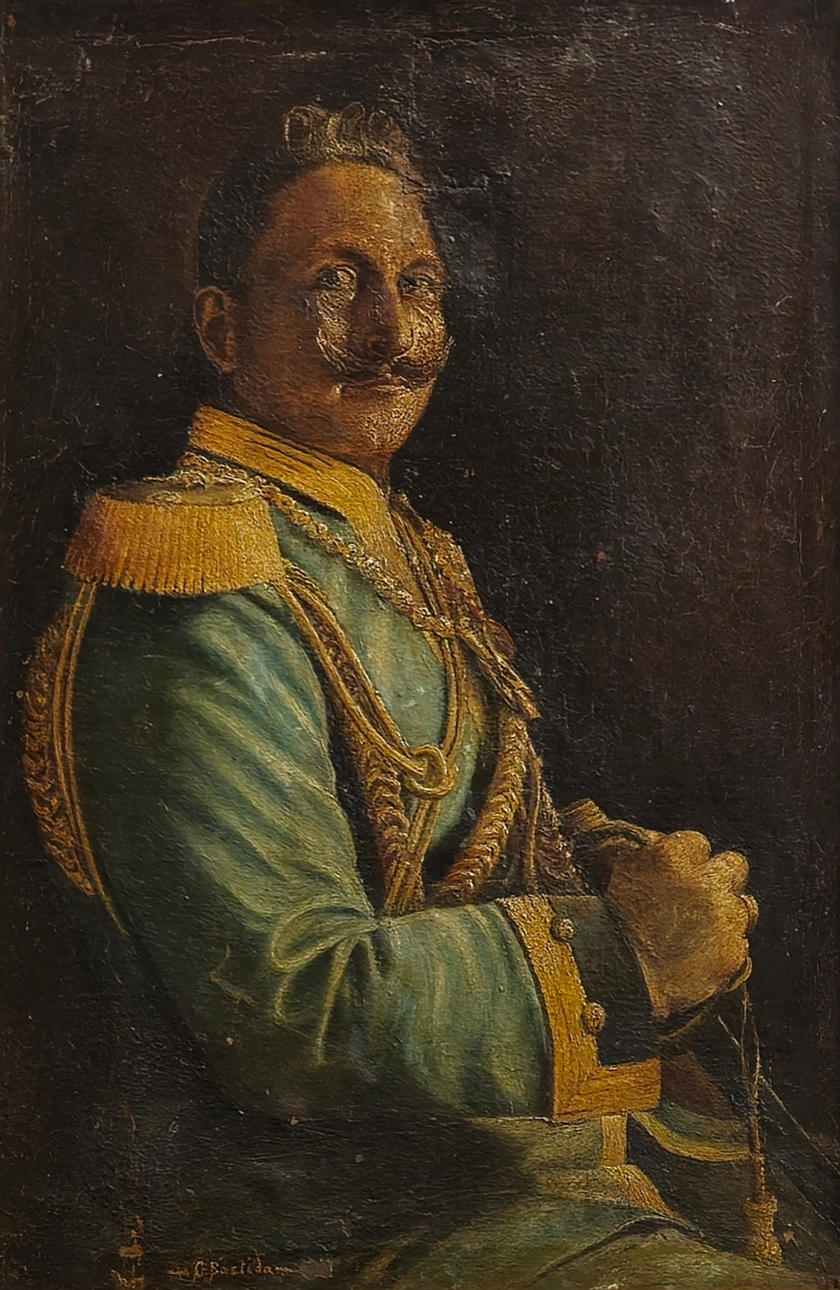 G.BASTIDA. G. BASTIDA. MILITAR, ÓLEO SOBRE LIENZO.