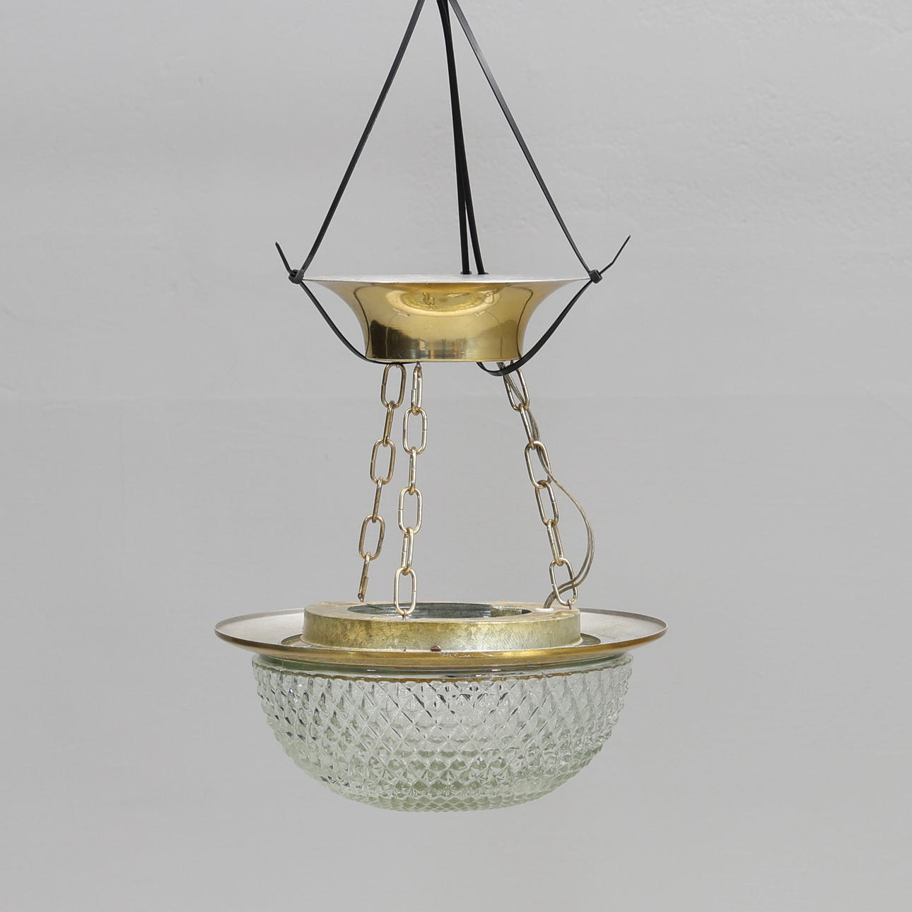 LOFTSLAMPE. Plafond model, metal, glas.