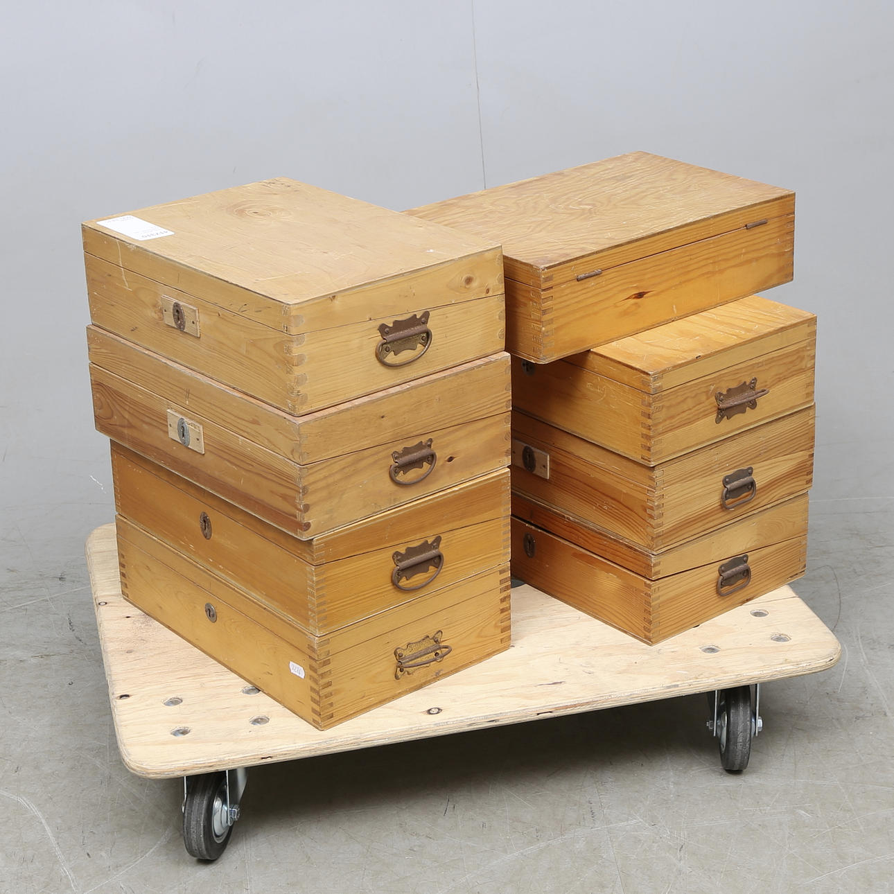 TRÄLÅDOR / KARTOTEK, trä, 8 st.