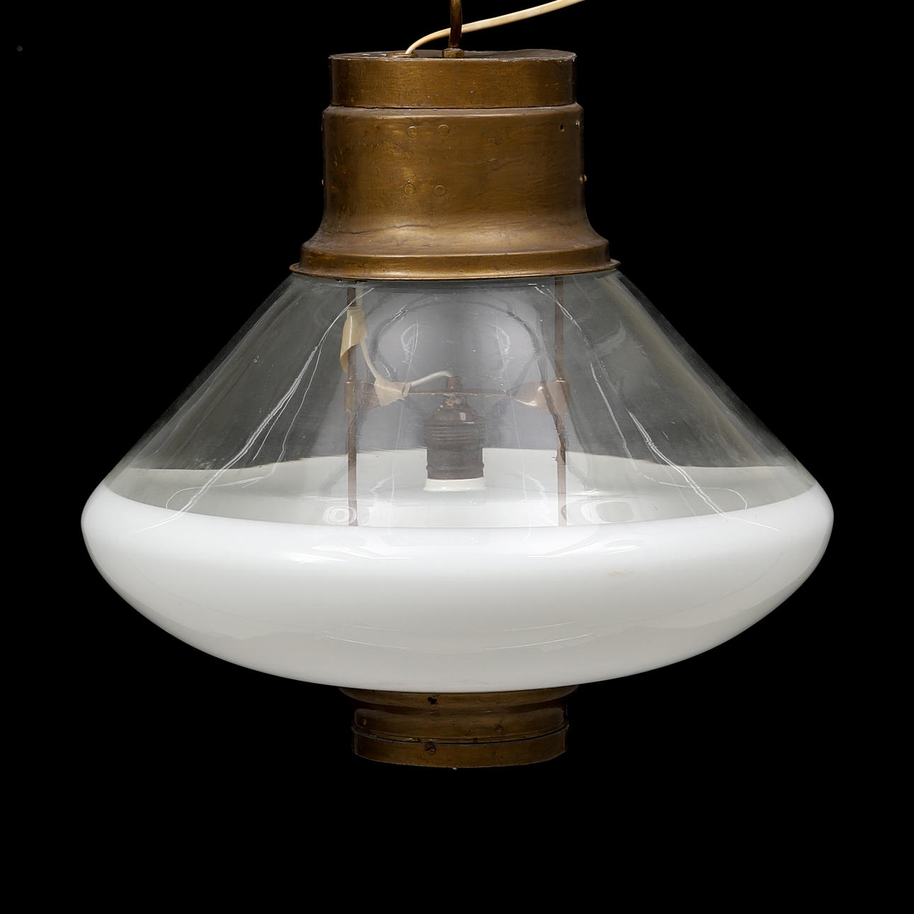 An industrial model ceiling lamp, 1930s/40s.